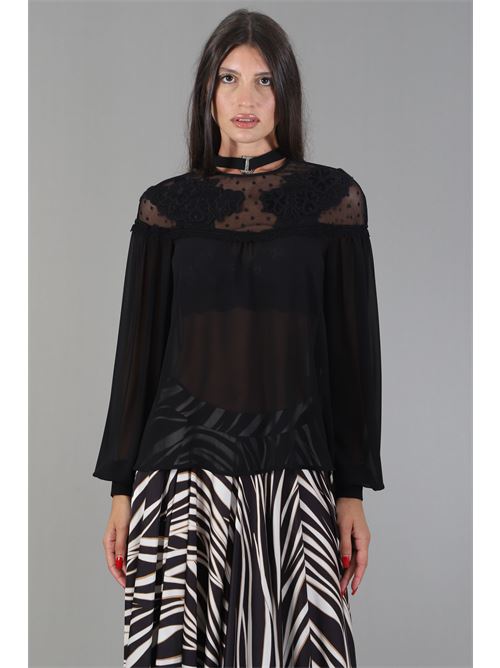 Casacca in georgette Babylon | EL0405NERO
