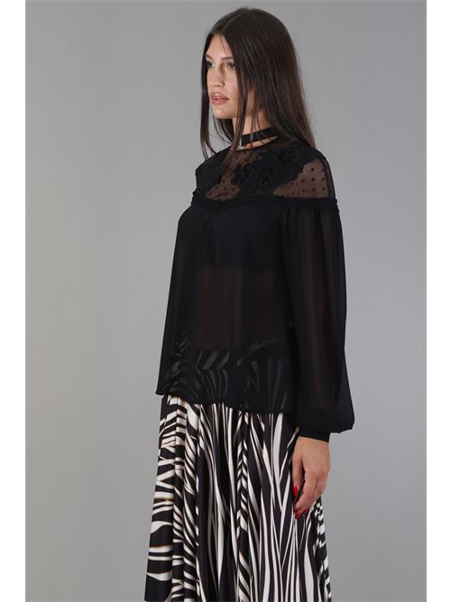 Casacca in georgette Babylon | EL0405NERO