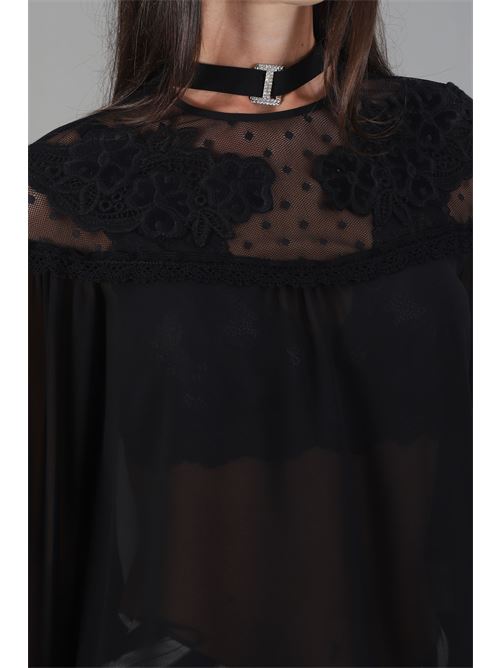 Casacca in georgette Babylon | EL0405NERO