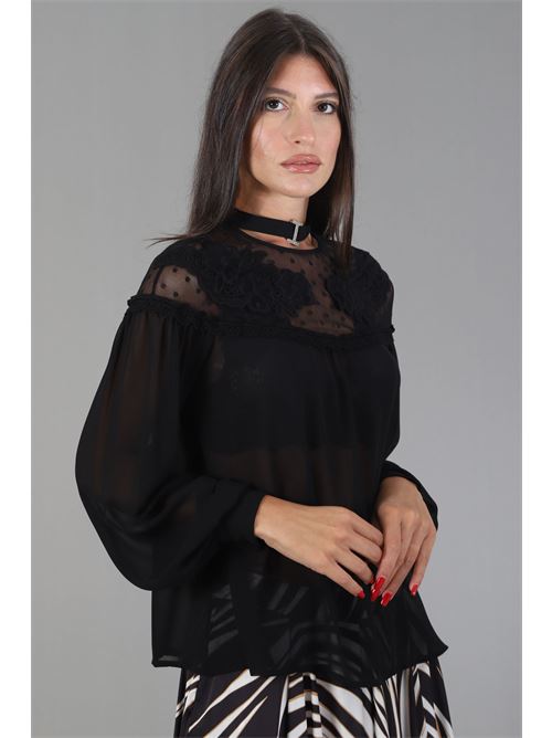 Casacca in georgette Babylon | EL0405NERO