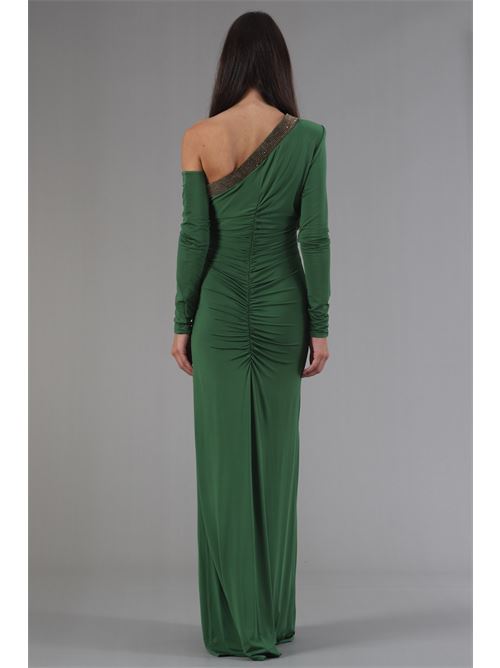 Abito lungo in viscosa elastica Babylon | S00821VERDE