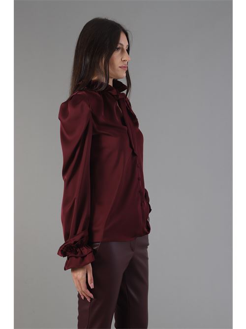 Camicia in raso Nikamo | C029/2BORDEAUX