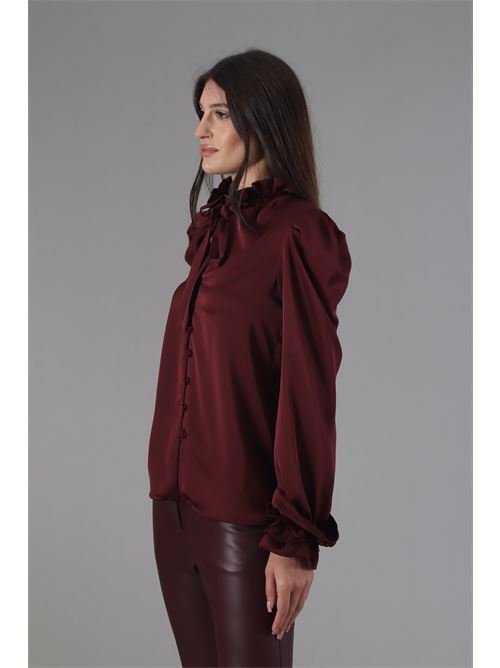 Camicia in raso Nikamo | C029/2BORDEAUX