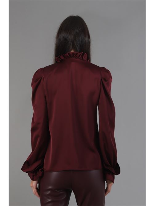 Camicia in raso Nikamo | C029/2BORDEAUX