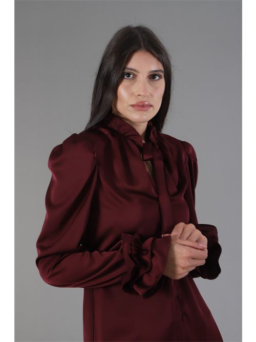 Camicia in raso Nikamo | C029/2BORDEAUX