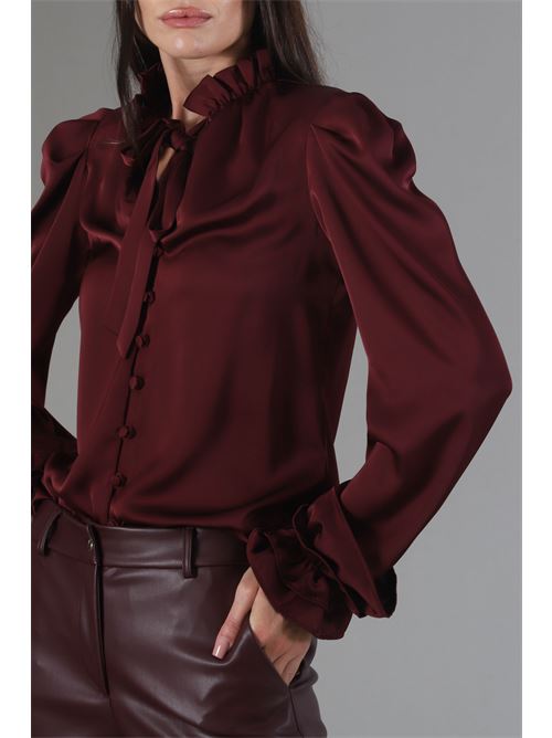 Camicia in raso Nikamo | C029/2BORDEAUX