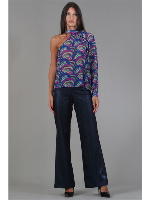Blusa monospalla in viscosa Nualy | I24N1014MULTICOLOR