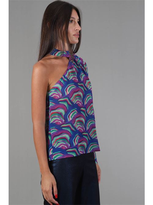 Blusa monospalla in viscosa Nualy | I24N1014MULTICOLOR