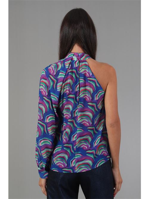 Blusa monospalla in viscosa Nualy | I24N1014MULTICOLOR