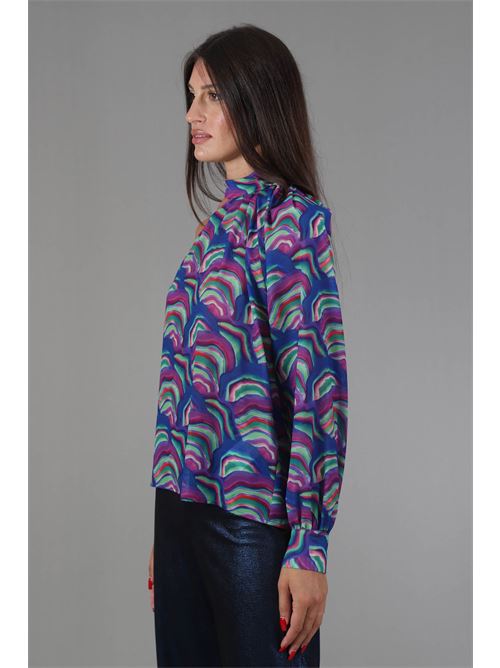 Blusa monospalla in viscosa Nualy | I24N1014MULTICOLOR