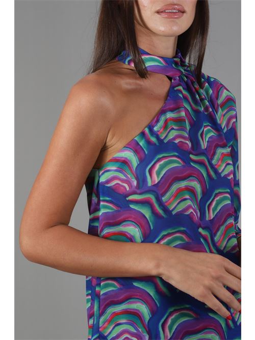 Blusa monospalla in viscosa Nualy | I24N1014MULTICOLOR