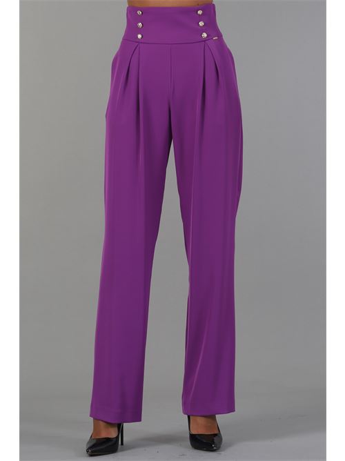 Pantalone in cady Nualy | I24N5293MELANZANA