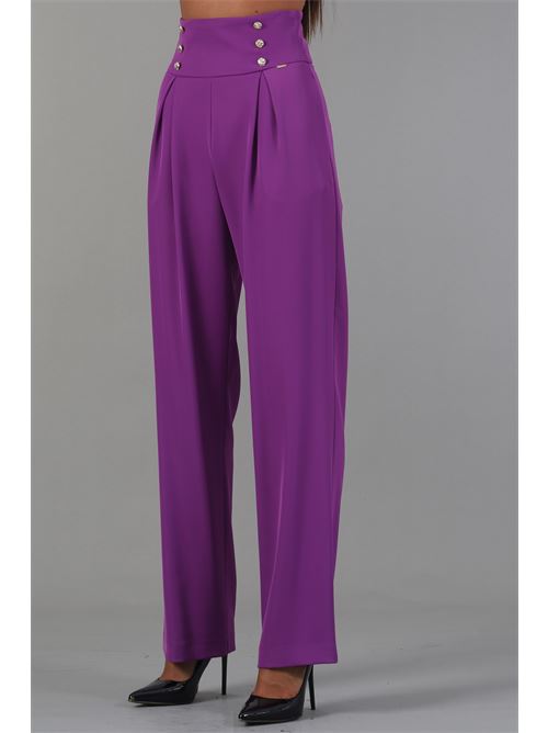 Pantalone in cady Nualy | I24N5293MELANZANA