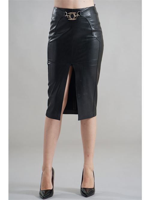 Gonna in ecopelle Babylon | E00110NERO