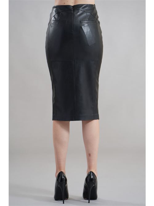 Gonna in ecopelle Babylon | E00110NERO