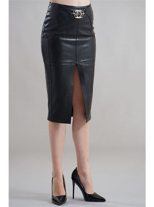 Gonna in ecopelle Babylon | E00110NERO