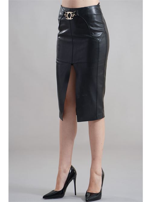Gonna in ecopelle Babylon | E00110NERO