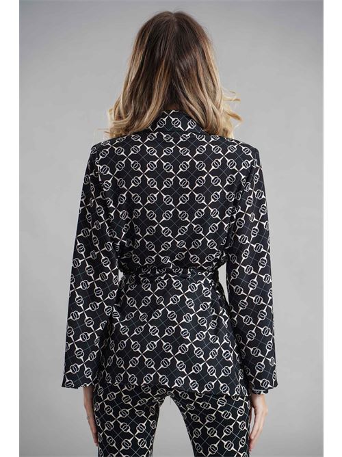 Blusa con stampa Babylon | S00305NERO