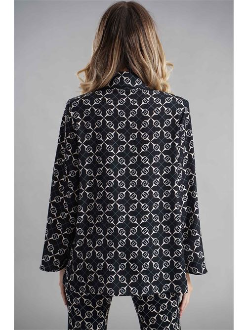 Blusa con stampa Babylon | S00305NERO