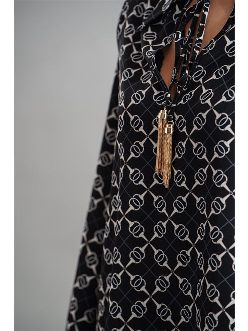Blusa con stampa Babylon | S00305NERO