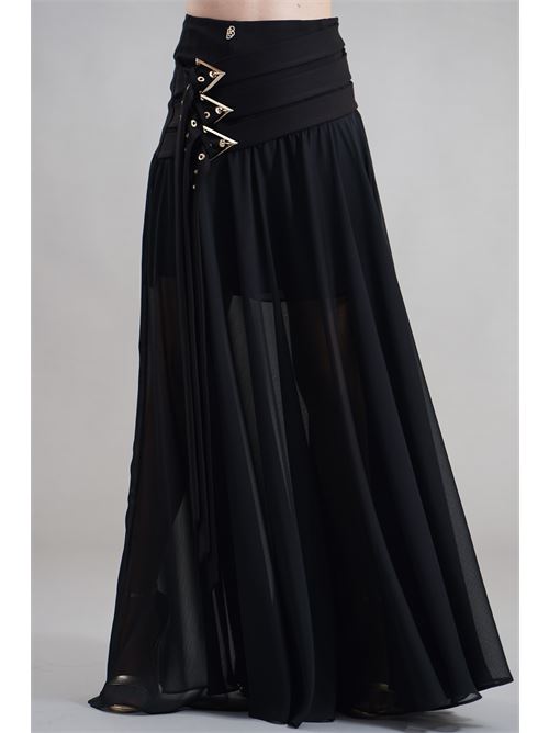 Gonna con fibbie Babylon | S00602NERO