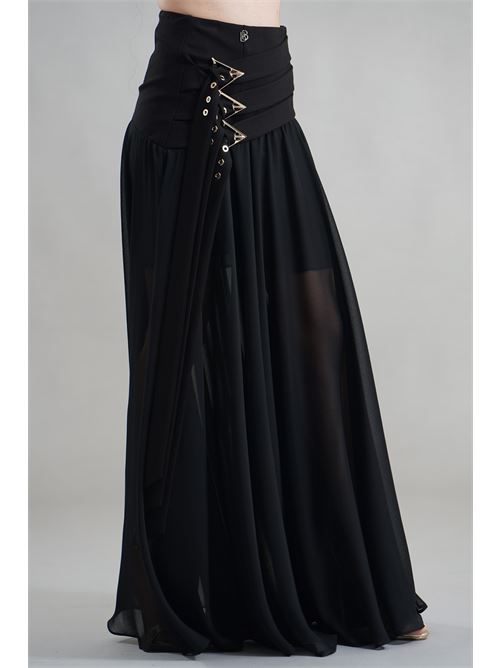 Gonna con fibbie Babylon | S00602NERO