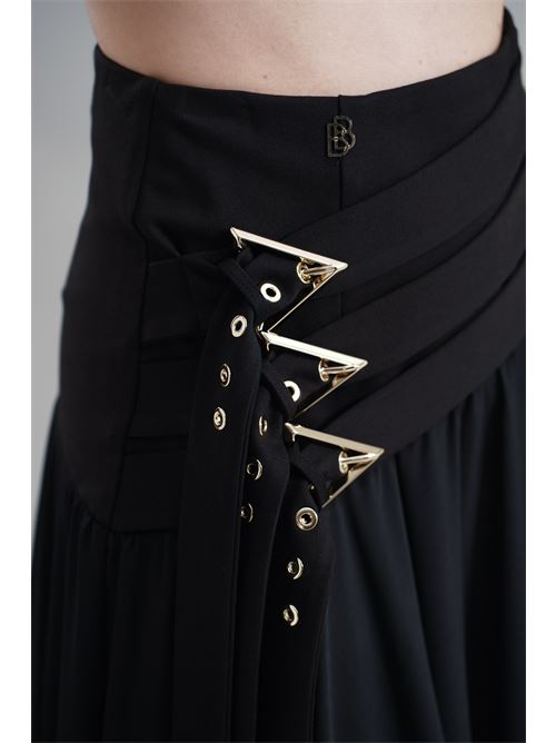 Gonna con fibbie Babylon | S00602NERO
