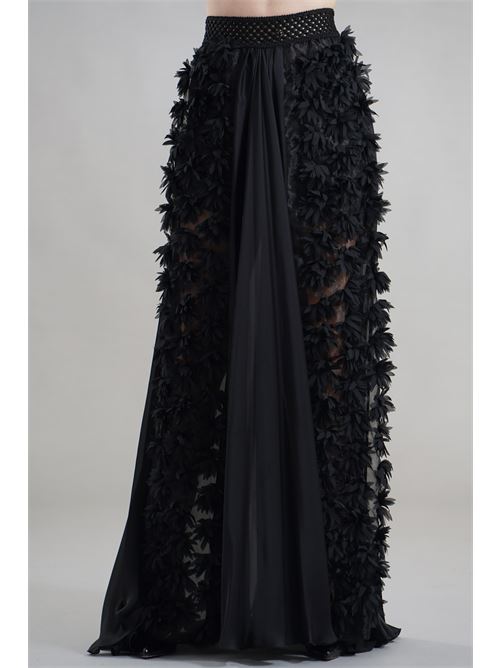 Gonna con petali Babylon | S00605NERO