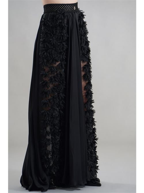 Gonna con petali Babylon | S00605NERO