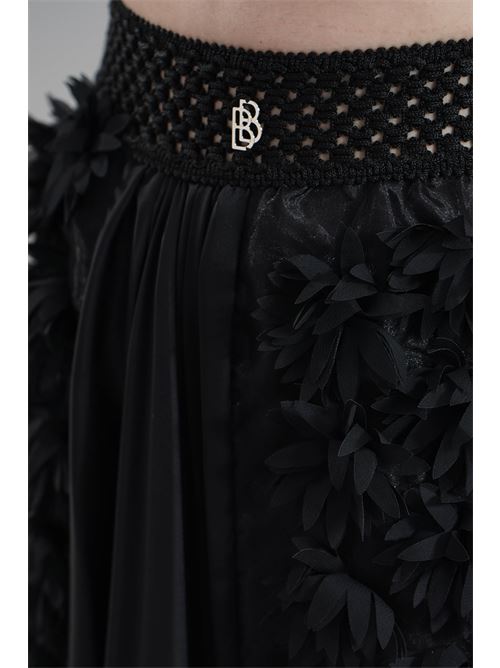 Gonna con petali Babylon | S00605NERO