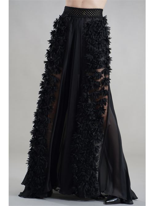 Gonna con petali Babylon | S00605NERO