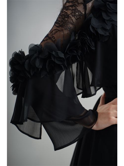 Abito in georgette Babylon | S00832NERO