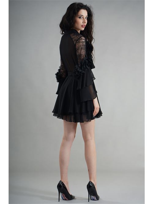 Abito in georgette Babylon | S00832NERO