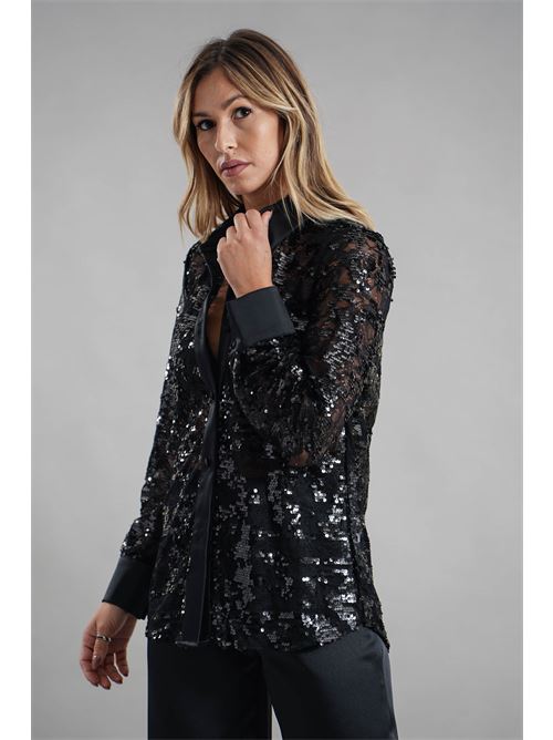 Camicia in paillettes CELYE | CE0008NERO