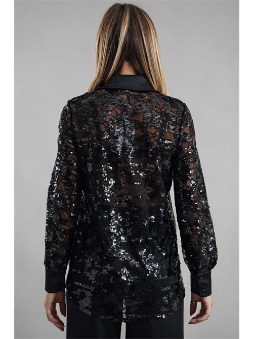 Camicia in paillettes CELYE | CE0008NERO