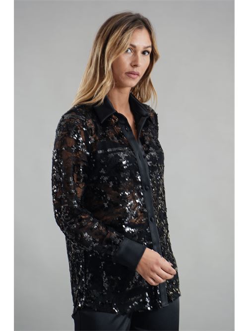 Camicia in paillettes CELYE | CE0008NERO