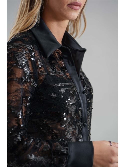 Camicia in paillettes CELYE | CE0008NERO