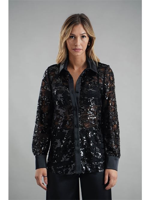 Camicia in paillettes CELYE | CE0008NERO