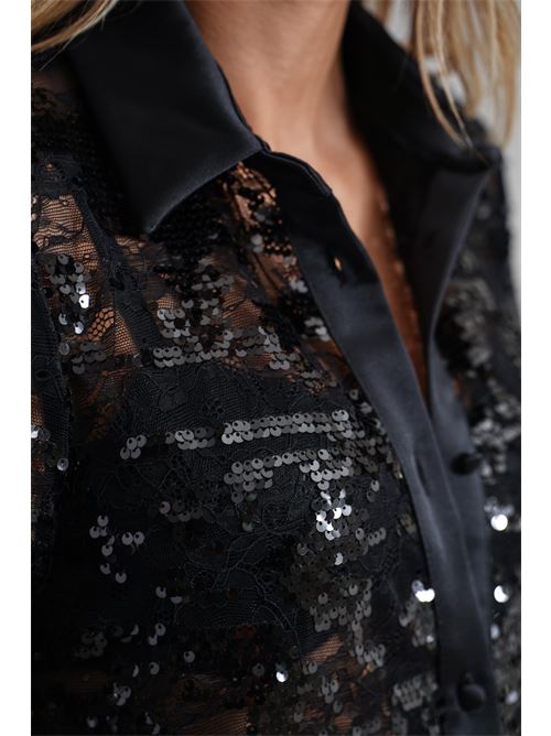 Camicia in paillettes CELYE | CE0008NERO