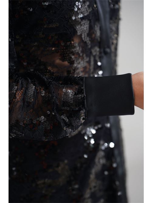 Camicia in paillettes CELYE | CE0008NERO