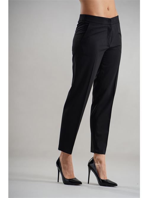 Pantalone in viscosa e lana Clips | B2309719NERO