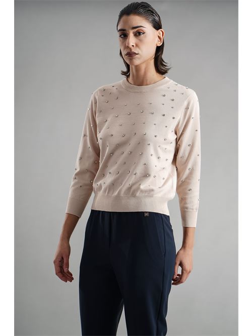 Maglia con strass Clips | B8265702BEIGE