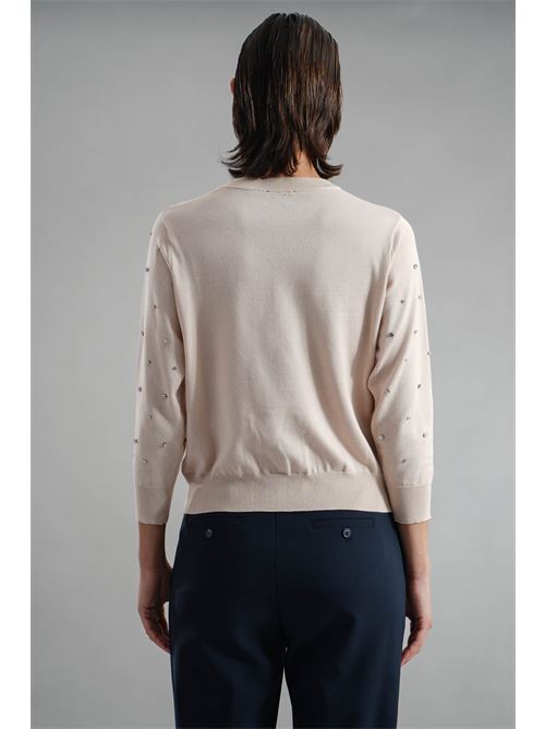 Maglia con strass Clips | B8265702BEIGE