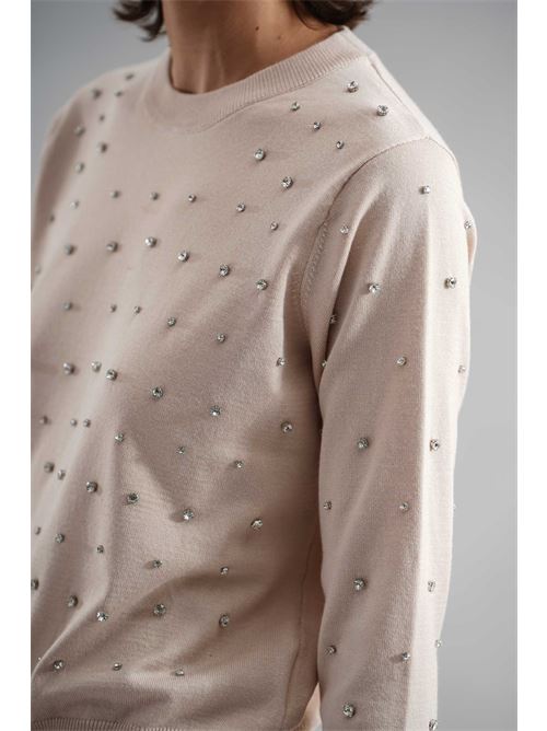 Maglia con strass Clips | B8265702BEIGE