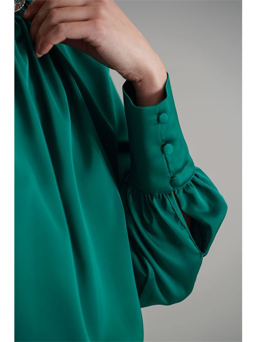 Casacca in raso Dramee | 25117VERDE