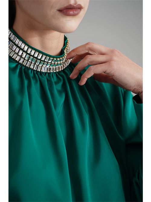 Casacca in raso Dramee | 25117VERDE