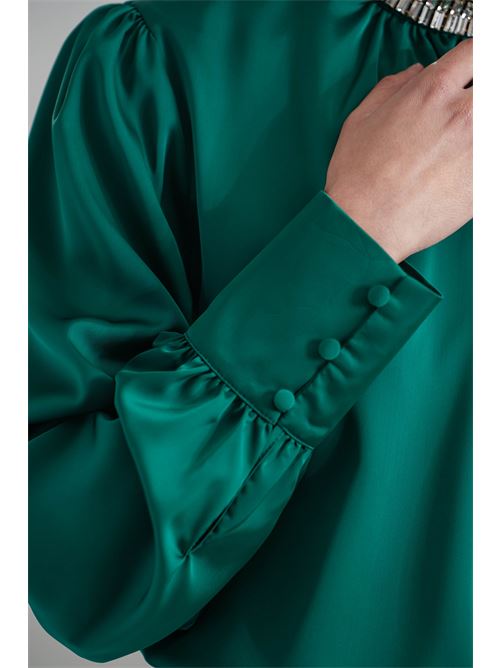 Casacca in raso Dramee | 25117VERDE