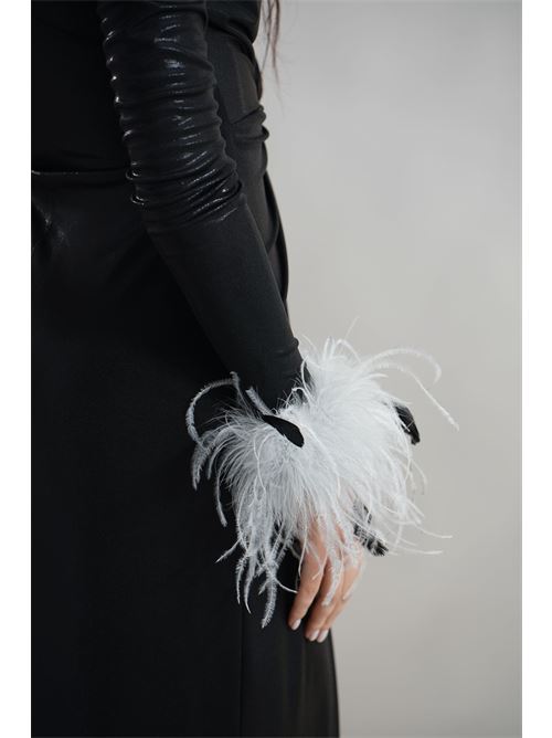 Abito lungo spalmato Dramee | 25708NERO