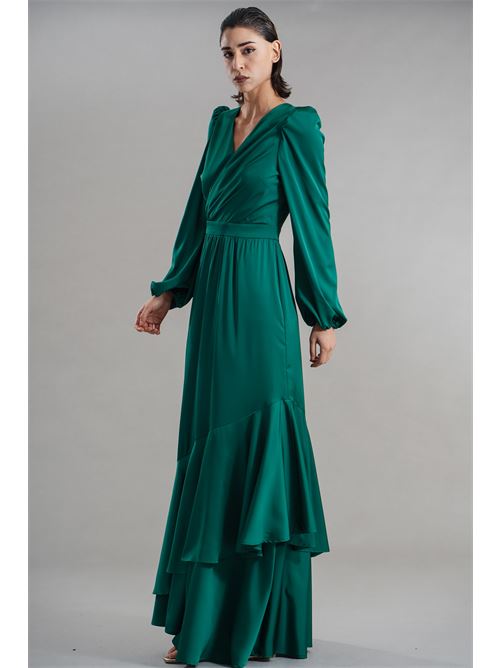 Abito in raso Dramee | DRFW25748VERDE