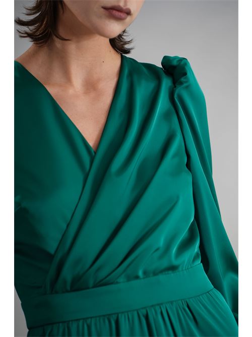 Abito in raso Dramee | DRFW25748VERDE